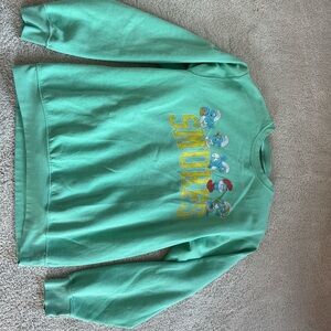 Tilly's Smurfs Graphic Green Sweatshirt